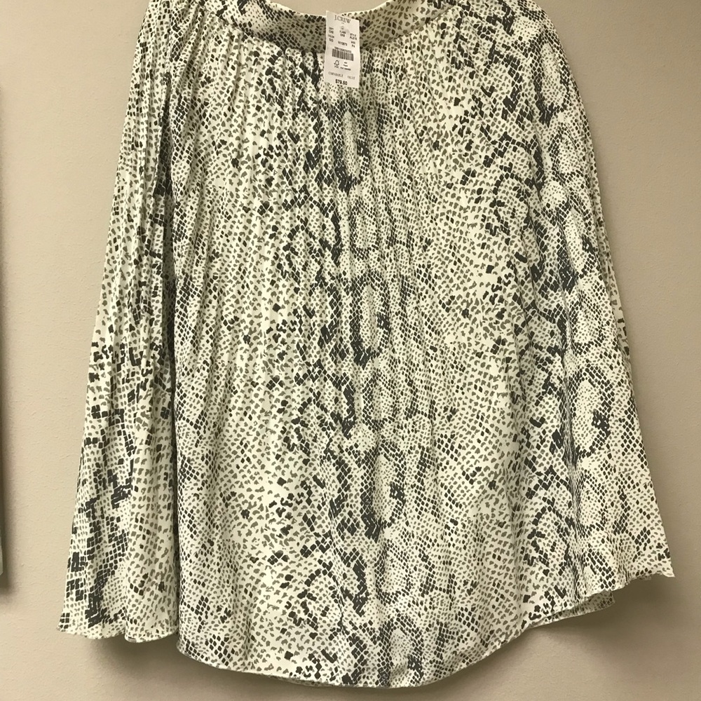 A NWT J. Crew snake print skirt